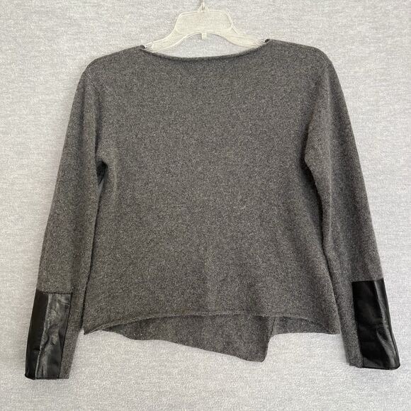 Generation Love Asymmetric Cashmere Sweater XS Leather Patch Minimalist Capsule - Picture 2 of 10